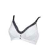 ローズマダム マタニティ授乳兼用ハーフトップ ストラップオープン A/ホワイト＋ネイビードット LL 112-6062-01