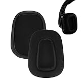 イヤーパッド FOR Logitech G35/G230/G430/G431/G432/G433/G533/G633/G633S/G635/G930/G933/G933S/G935/G433/G233/G-pro/ G231/G331/ G332 に対応 交換 用 ヘッドホンパッド 防止音漏れ防止 <1組 > なんしつ 高密度フォームRuiMi（ブラック）