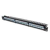 Homyl リアケーブル付き 厚　非シールド　キーストーン　ジャック　24ポート　パッチ　パネル