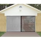 1 Car Single Garage Door Screen 7' x 8' Bug Insect Pest Black TV Easy Entry NEW by United States [並行
