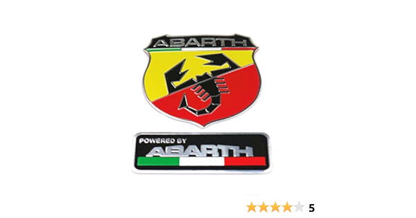 Amazon Abarth メタル エンブレム 2種セット アバルト 500 595 124 Spider 並行輸入品 エンブレム 車 バイク