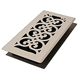 Decor Grates FS410-WH Scroll Metal Floor Register, White, 4-Inch by 10-Inch [並行輸入品]