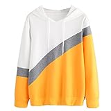 パーカー レディース トップス Glennoky 学院風 ロング丈シャツ カラースプライス ブラウス スウェットパーカー ドローストリング フード付き フーデッド スウェットシャツ レディースパーカー