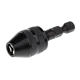 【ノーブランド品】1/4インチ キーレスドリルチャック 六角シャンク アダプタ コンバータ 0.3-3.4mm クイックチェンジ