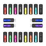RAOYI 20個 4GB USBフラッシュドライブ スライド 格納式メモリースティック バルク USB 2.0 サムドライブ ジャンプドライブ ジップドライブ USBスティック データストレージ バックアップ PC Mac用 (4G 10 ミックスカラー)