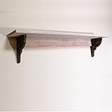 天然木製 ウォールシェルフ 飾り棚 ディスプレイラック 壁掛け棚 おしゃれでアンティークな飾り棚 ワイド幅65cmBB