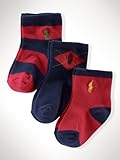 ラルフローレン　Ralphlauren アーガイルラグビーソックス　3足セット　18-24ヶ月 [並行輸入品]