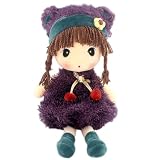 misakinoya 人形 ぬいぐるみ かわいい 女の子 ぬいぐるみ 人形 スカートガール お姫様 ぬいぐるみ ドール 抱き枕 子供 学生 プレゼント (Aパープル, 45cm)