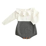 Tonsee ベビー服 ニット ロンパース 女の子 男の子 ジャンプスーツ 赤ちゃん服 幼児 子供服 5サイズ キッズ服 カバーオール 満月/出産祝い/プレゼント 60CM－100CM (70, グレ