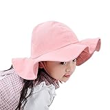 Pawaca 赤ちゃん帽 子供の帽子太陽の保護帽子 日よけ帽子 UVカット紫外線対策 日焼け止め 小学生 幼稚園 保育園 登山 旅行 アウトドア 　ピンク
