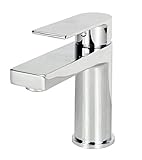 ARIEL ANNA-PC Anna Style Solid Brass Single Hole Lever Bathroom Vanity Faucet, Polish Chrome [並行輸入品]