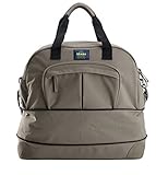 BEABA Amsterdam ll Smart Colors Expendable Changing Bag (Taupe and Black) by B?aba