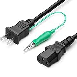 DanYee 電源ケーブル 3ピンソケット(メス)⇔2ピンプラグ(オス) 3×0.75mm² 3芯のHVCTF 定格7.5A AC電源ケーブル ACコンセント (2m)