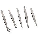 Pixnor 5 - in - 1高精度ステンレス鋼ピンセット修復ツールセット(シルバー)
