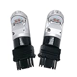 Koomtoom LEDライトバルブが強いペネトレーション 3156 Cree-XBチップTailFogライト用の自動交換ライトストップライトシグナルバルブの反転 - 2パック（黄色光）