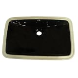 Kingston Brass LB24157K Fauceture Forum Undermount Vitreous China Bathroom Sink, Black by Elements o
