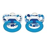 NUK Blue Bubbles and Elephants Puller Pacifier, 6-18 Months by NUK [並行輸入品]