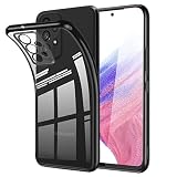Galaxy A53 5G ケース クリア TPU 薄型 SC-53C SCG15 カバー スマホケース 耐衝撃 スリム 透明 シリコン 黄変防止 ストラップホール付き サムスンA53 ケース ブラック