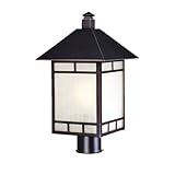 Acclaim 9027ABZ Artisan Collection 1-Light Post Mount Outdoor Light Fixture, Architectural Bronze [並