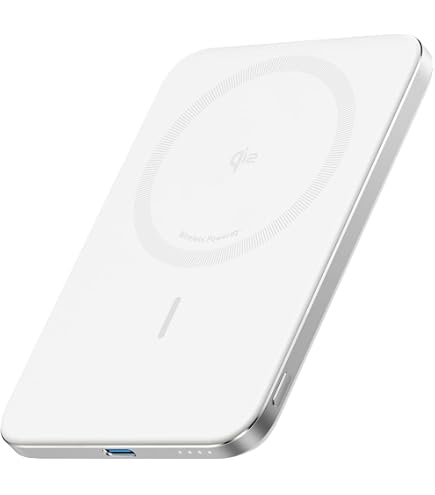 Amazon | ワイヤレス充電器 超薄型 小型 8000mAh モバイルバッテリー