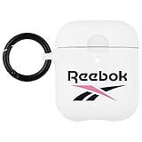 【Reebok】 AirPods 用 ケース ソフト カバー [ワイヤレス充電対応] Apple AirPods 第1世代・第2世代 リングクリップ付き リーボック ロゴ White Vector 2020 CM041578