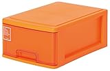 サンコープラスチック 小物収納 シルキー 幅25.2×奥35×高14.9cm オレンジ