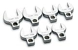 SK 42287 SuperKrome 7 Piece 1/2-Inch Drive 15/16-Inch to 1-1/2-Inch Standard Open End Crowfoot Wrenc