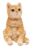 ガーデン オブジェ・置物 おすわり キャット （トラ） QYL1341