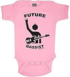 Kiditude将来Bassist Baby One Pieceボディスーツ、6 – 12 Mピンク