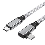 USB 3.2 Type C ケーブル 0.2m L字 【20Gbps転送 100w急速充電 4K@60Hz映像出力 PD3.0/QC3.0対応 】タイプc ケーブル 【編組ナイロン 】MacBook/MacBook Pro/iPad Pro/Nintendo Switch/Xperia/Galaxy/Google Pixel等Type-C機種対 超高耐久(グレー)