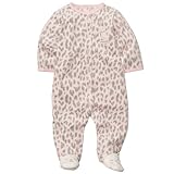 Carter's （ カーターズ ） 長袖 足つき カバーオール フリース レオパード ネコ ピンク グレー 65cm 6ヶ月 6M 115A083 並行輸入