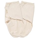 SwaddleMe Adjustable Infant Wrap Organic Cotton Knit Small 7 to 14 lbs, 2 Count by Kiddopotamus