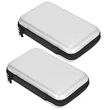 Vbestlife 2ピースポータブルストレージバッグキャリングケースEVA保護ハードバッグ3DS XL/3DS LL/3DSゲームコンソール用(グレー)