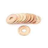 uxcell 銅ワッシャー　6x18x1.5mm　ガスケット　スペーサー　シールリング　ファスナー 10個入