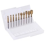 ロータリーファイル ウッドロータリービット シングルカット回転バリ ロータリーバー 高速度 鋼 穀物 木工彫刻ツールセット 木工用具 10本セット 電動工具 工作機械 材料彫刻 除去