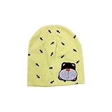 Wispun ベビーぼうし ニット帽 アニマル 動物 キャップ 男の子 女の子 男女兼用 出産祝い (犬　イェロー)