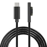 Sisyphy USB C to Surface 充電ケーブル 1.5m サーフェス 充電器 メタルシェル 高耐久 45W 15V/3A USB Type C PD充電器必要 Microsoft Surface Pro 11/10/7/6/5/4/3/X Go 4/3/2/1 Laptop 7/6/3/2/1対応