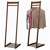 L型　木製ハンガーラック　L-fukud-40 (1. ブラウン)