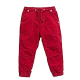 Marc janie赤ちゃん男の子女の子コーデュロイソリッドロングパンツ カラー: レッド