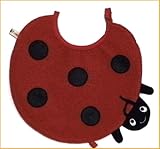 綿ニット製ベビー服てんとう虫スタイ てんとう虫さんシリーズ てんとう虫型 ベビースタイ