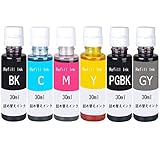 詰め替えインクキャノン CANON補充用インクボトルBC-310/311 BC-340/341 BC-345/346 BC-360/361 BC-90/91+BC-70/71シリーズ対応PGBK/BK/C/M/Y/GY6色セット(合計6本) 各30ml 器具付 3年保証