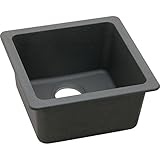 Elkay ELG1515GY0 Granite 15.75-Inch X 15.75-Inch X 8-Inch Single Bowl Dual/Universal Mount Bar/Prep 