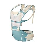 Happylifehere 抱っこひも ウエストキャリー ヒップシート メッシュ 夏 快適 新生児 0-36ヶ月 出産祝い 疲れにくい腰ベルト 負担軽減 おんぶ紐 多機能 グリーン