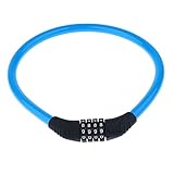 MagiDeal自転車ロック自転車チェーンロックセキュリティ4つ組み合わせパスワード桁ロック ブルー