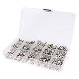 B Blesiya ボルトナットセット　フラットワッシャー　ステンレス製　修理工具セット　M3/M4/M5　全種類　360個/セット