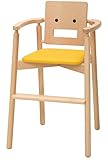 超カワイイ！しかくいスマイルマークのチャイルドチェア(イエロー)安心の日本製で業務用途にも対応