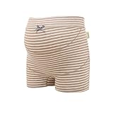 (犬印)INUJIRUSHI ボーダー柄らくばきパンツ妊婦帯(MO-モカ、L)