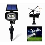 8 LED純粋な白ソーラースポットライト屋外庭芝生の風景ランプ