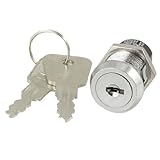 uxcell キーロック スイッチ 4A/125V 2A/250V AC 4端子 SPST チューブラー 1キーロック スイッチ 2キー入り