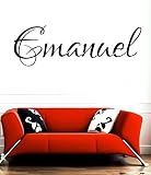 Emanuel girl name or boy name room name wall quote art vinyl decal sticker by Children room sticker 